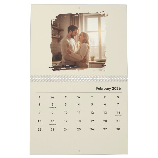 Simple Custom Modern Design Photo Kalender (Feb 2026)