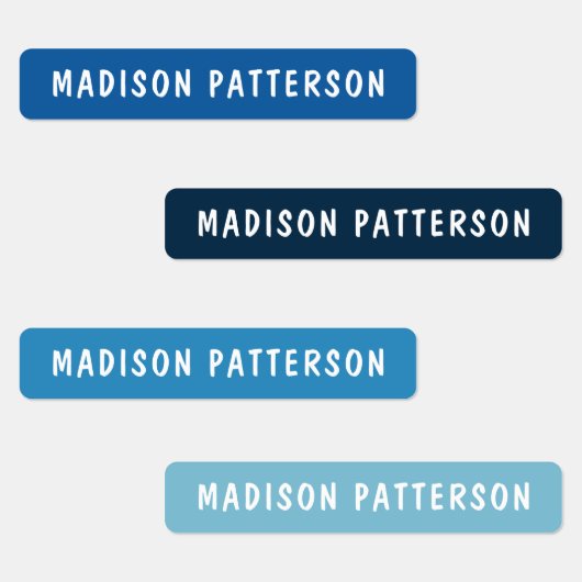 Simple Custom Modern Personalized Name Clothing Etiketten (Gruppe)