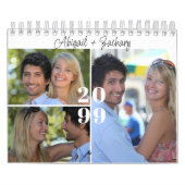 Simple Custom Photo Collage 3 Per Month Kalender (Titelbild)