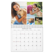 Simple Custom Photo Collage 4 Per Month Calendar Kalender (Feb 2027)