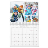 Simple Custom Photo Collage 4 Per Month Calendar Kalender (Jan 2027)