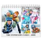 Simple Custom Photo Collage 4 Per Month Calendar Kalender (Titelbild)