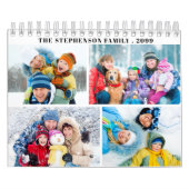 Simple Custom Photo Collage 4 Per Month Kalender (Titelbild)