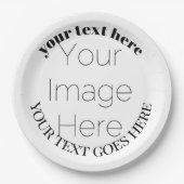 simple custom photo create your own Paper Napkin Pappteller (Vorderseite)