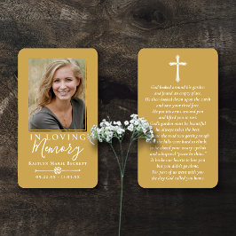 Simple Custom Photo Laminated Memorial Cards