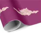 simple custom pink purple sparkle add you name let geschenkpapier (Rolleneckpunkt)