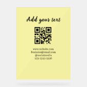 simple custom QR code add your name text  Classic  Acrylschild (Vorderseite)