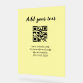 simple custom QR code add your name text  Classic  Acrylschild (Winkel)