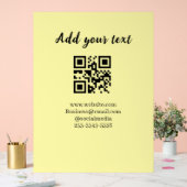 simple custom QR code add your name text  Classic  Acrylschild (Hochzeit)