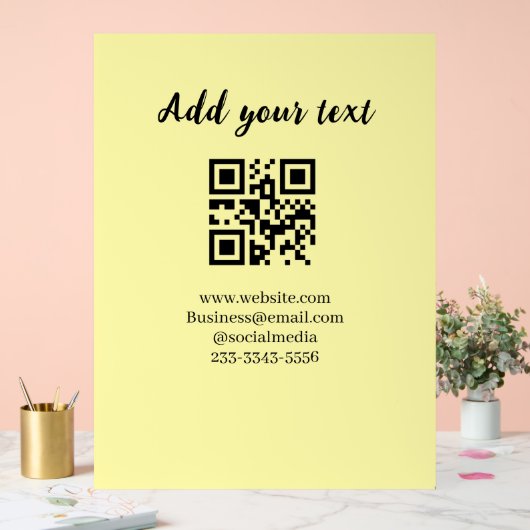 simple custom QR code add your name text Classic Acrylschild (Hochzeit)