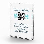 simple custom QR code add your name text Classic Fotoblock (Rechts)