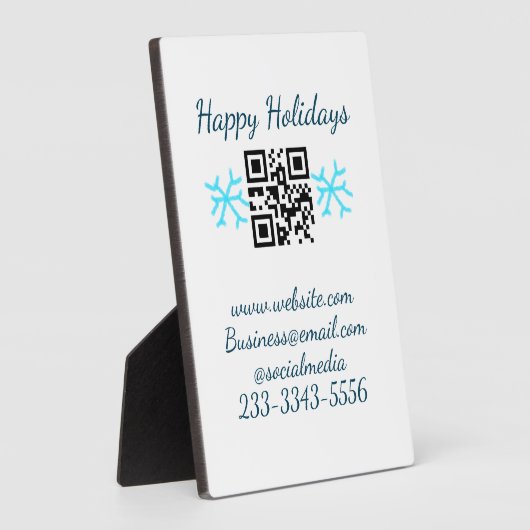 simple custom QR code add your name text Classic Fotoplatte (Seite)