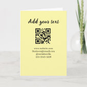simple custom QR code add your name text  Classic  Karte (Vorderseite)