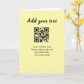 simple custom QR code add your name text  Classic  Karte (Gelbe Blume)