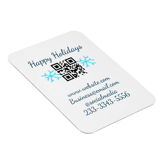 simple custom QR code add your name text  Classic  Magnet (Rechte Seite)