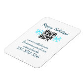 simple custom QR code add your name text Classic Magnet (Linke Seite)