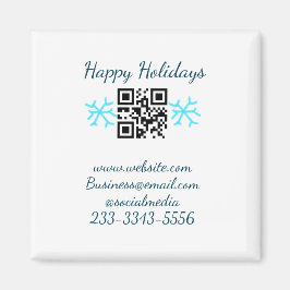 simple custom QR code add your name text  Classic  Magnet