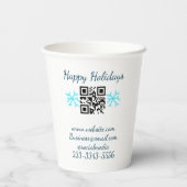 simple custom QR code add your name text Classic Pappbecher (Rückseite)