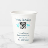 simple custom QR code add your name text Classic Pappbecher (Vorderseite)