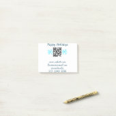 simple custom QR code add your name text Classic Post-it Klebezettel (Auf Schreibtisch)