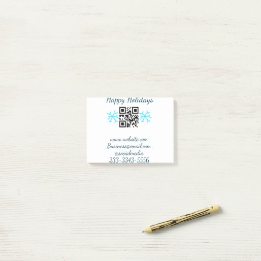 simple custom QR code add your name text  Classic  Post-it Klebezettel (Auf Schreibtisch)
