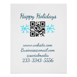 simple custom QR code add your name text  Classic  Poster