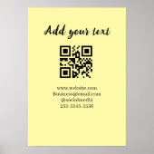 simple custom QR code add your name text Classic Poster (Vorne)
