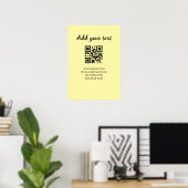 simple custom QR code add your name text  Classic  Poster (Heimbüro)