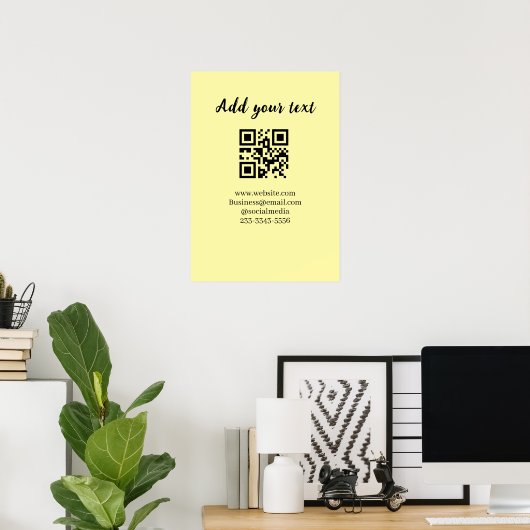 simple custom QR code add your name text  Classic  Poster (Heimbüro)