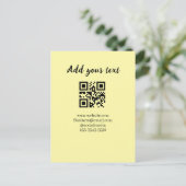 simple custom QR code add your name text  Classic  Postkarte (Stehend Vorderseite)