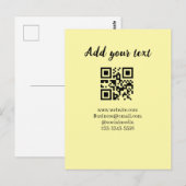 simple custom QR code add your name text  Classic  Postkarte (Vorne/Hinten)