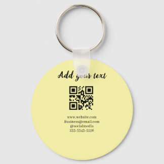 simple custom QR code add your name text Classic Schlüsselanhänger