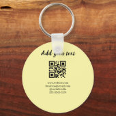 simple custom QR code add your name text  Classic  Schlüsselanhänger (Vorderseite)