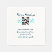 simple custom QR code add your name text Classic Serviette (Vorderseite)