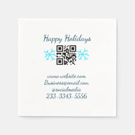 simple custom QR code add your name text  Classic  Serviette