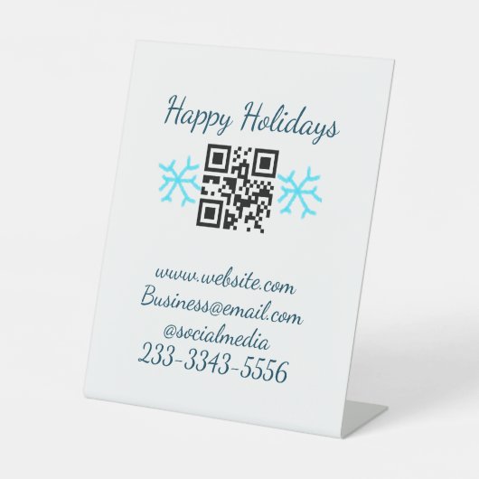 simple custom QR code add your name text  Classic  Sockelschild (Vorderseite)