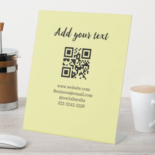 simple custom QR code add your name text  Classic  Sockelschild (In Situ)