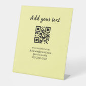 simple custom QR code add your name text  Classic  Sockelschild (Vorderseite)