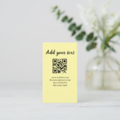 simple custom QR code add your name text  Classic  Visitenkarte (Stehend Vorderseite)