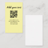 simple custom QR code add your name text  Classic  Visitenkarte (Vorne/Hinten)