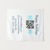 simple custom QR code add your name text Classic Wandteppich (Vorderseite (Horizontal))