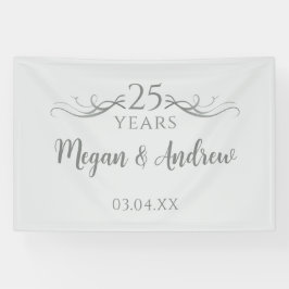 Simple Custom Script 25th Wedding Anniversary Banner