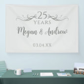 Simple Custom Script 25th Wedding Anniversary Banner (Messe)