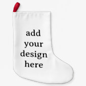 Simple Custom Small Faux Linen Double Sided Print Kleiner Weihnachtsstrumpf (Vorderseite)