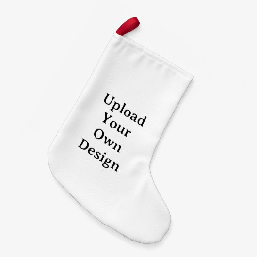 Simple Custom Small Faux Linen Double Sided Print Kleiner Weihnachtsstrumpf (Vorderansicht (hängend))