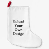 Simple Custom Small Faux Linen Double Sided Print Kleiner Weihnachtsstrumpf (Vorderseite)
