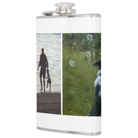 Simple Custom Two Photo Flachmann (Links)