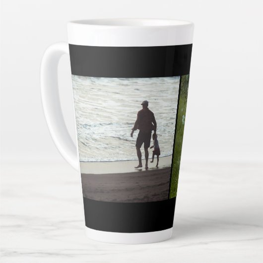 Simple Custom Two Photo Milchtasse (Linke Ecke)