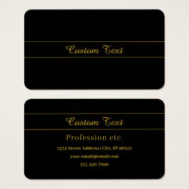 Simple Customizable Gold & Black Text Design 