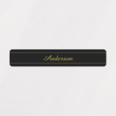 Simple Customizable Gold & Black Text Design  Etiketten (Design 1)